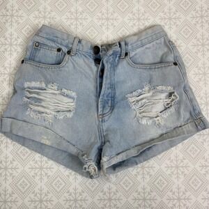 Tobi Light Wash Distressed Denim‎ Jean Shorts - Women's Size 28